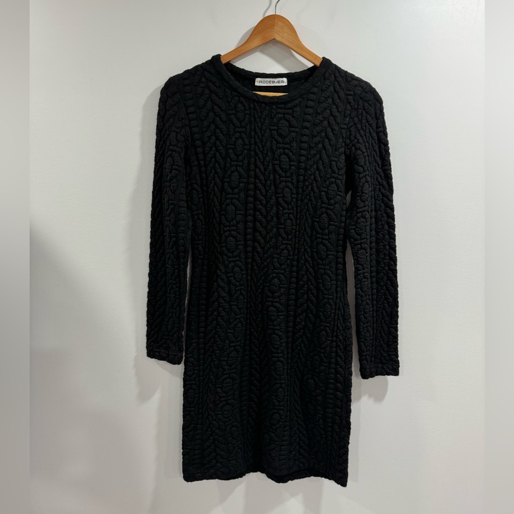 Rodebjer Women’s Textured Lizzie Black Dress Size Medium